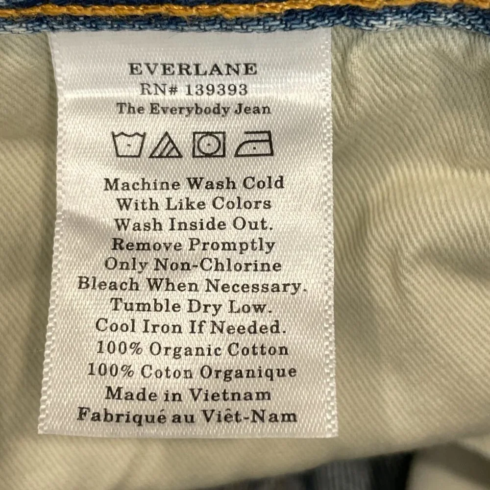 Everlane Broken In Blue The Everyone Vintage Jean Size E3 x 32 M 28/ W 26 NEW - Picture 9 of 11